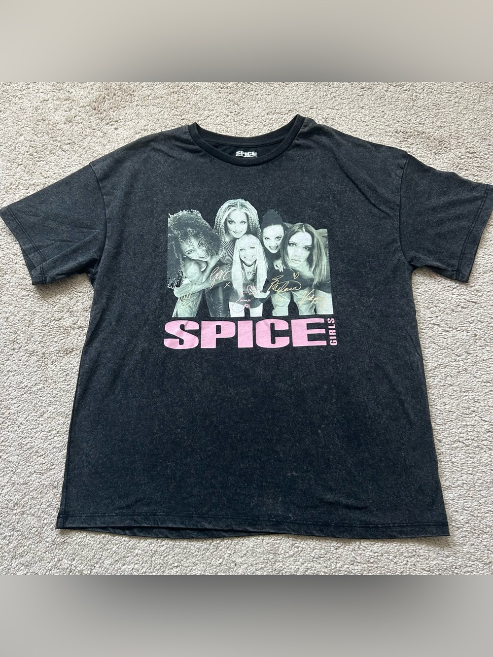 SPICE GIRLS Black Graphic Tee. Official Merch
